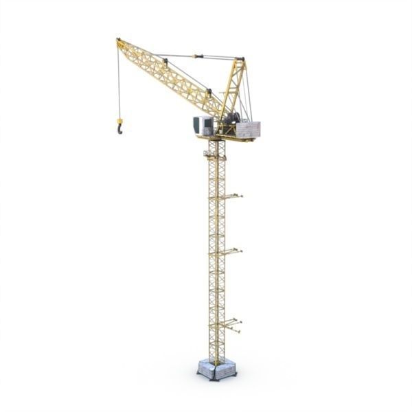 Tower crane Low-poly 3D model_11
