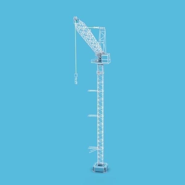 Tower crane Low-poly 3D model_14