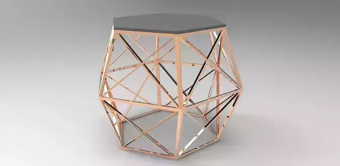 Metal Strut Barrel Stool