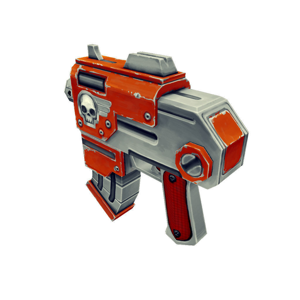 Gun Set 01  - Low Poly Hand Painted Low-poly 3D model_23
