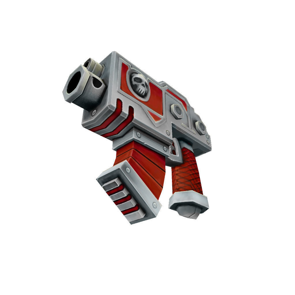 Gun Set 01  - Low Poly Hand Painted Low-poly 3D model_5