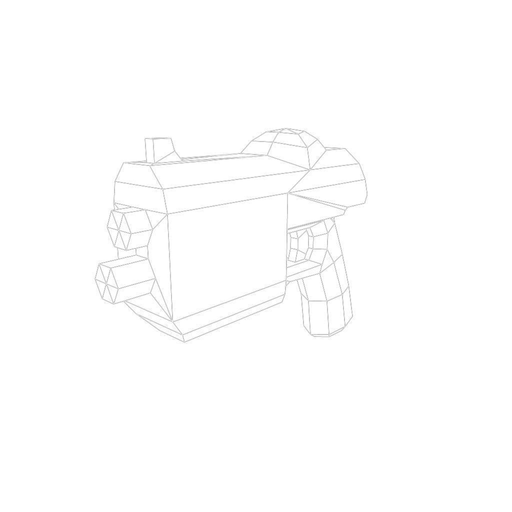 Gun Set 01  - Low Poly Hand Painted Low-poly 3D model_11