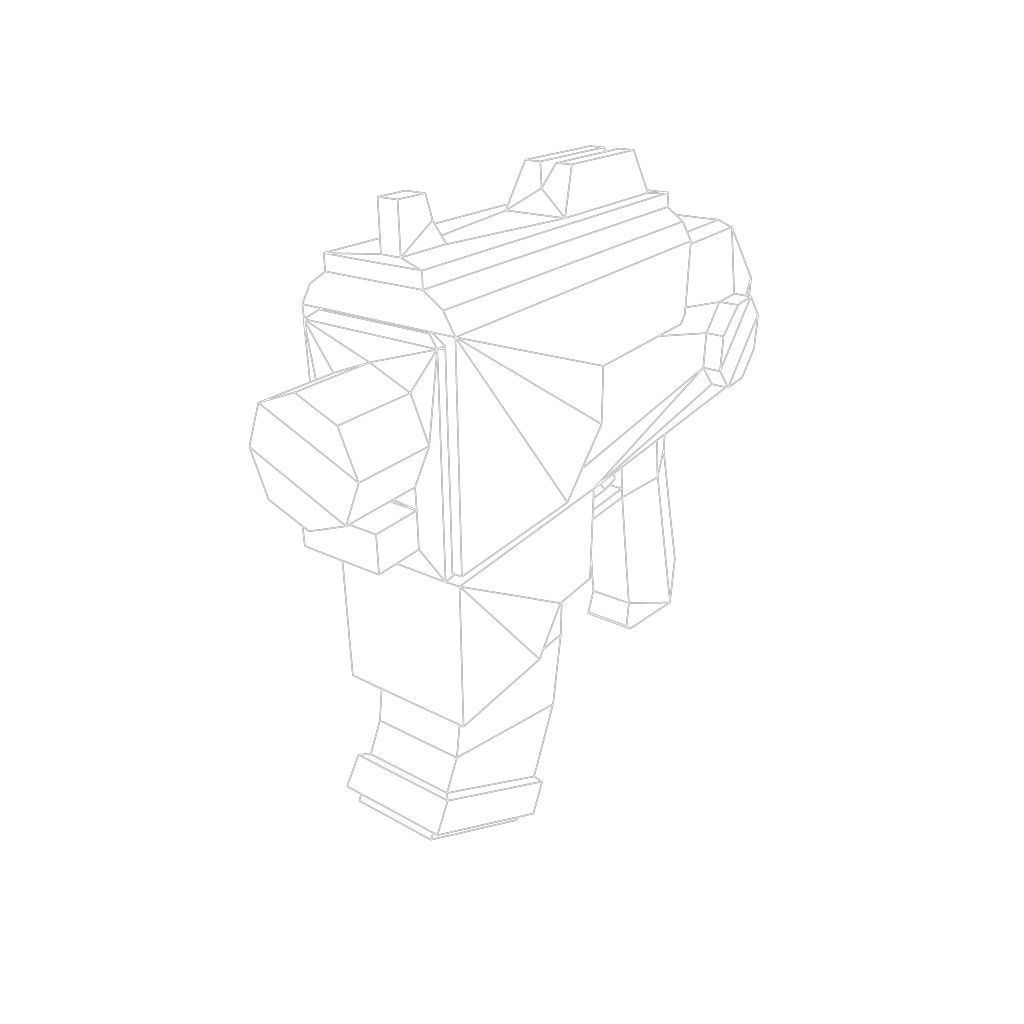 Gun Set 01  - Low Poly Hand Painted Low-poly 3D model_20