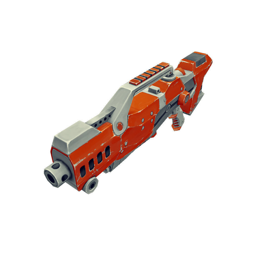 Gun Set 01  - Low Poly Hand Painted Low-poly 3D model_31