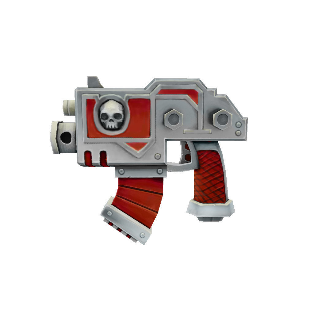 Gun Set 01  - Low Poly Hand Painted Low-poly 3D model_4