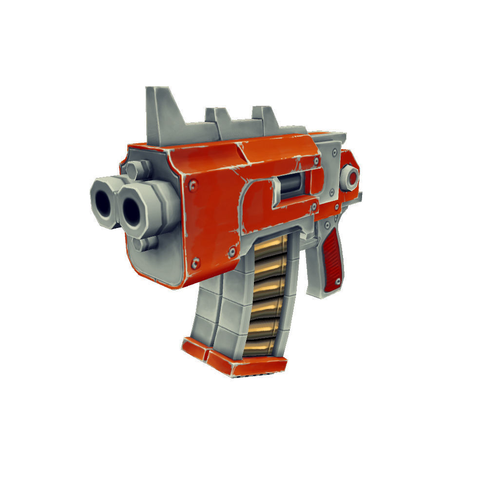 Gun Set 01  - Low Poly Hand Painted Low-poly 3D model_36