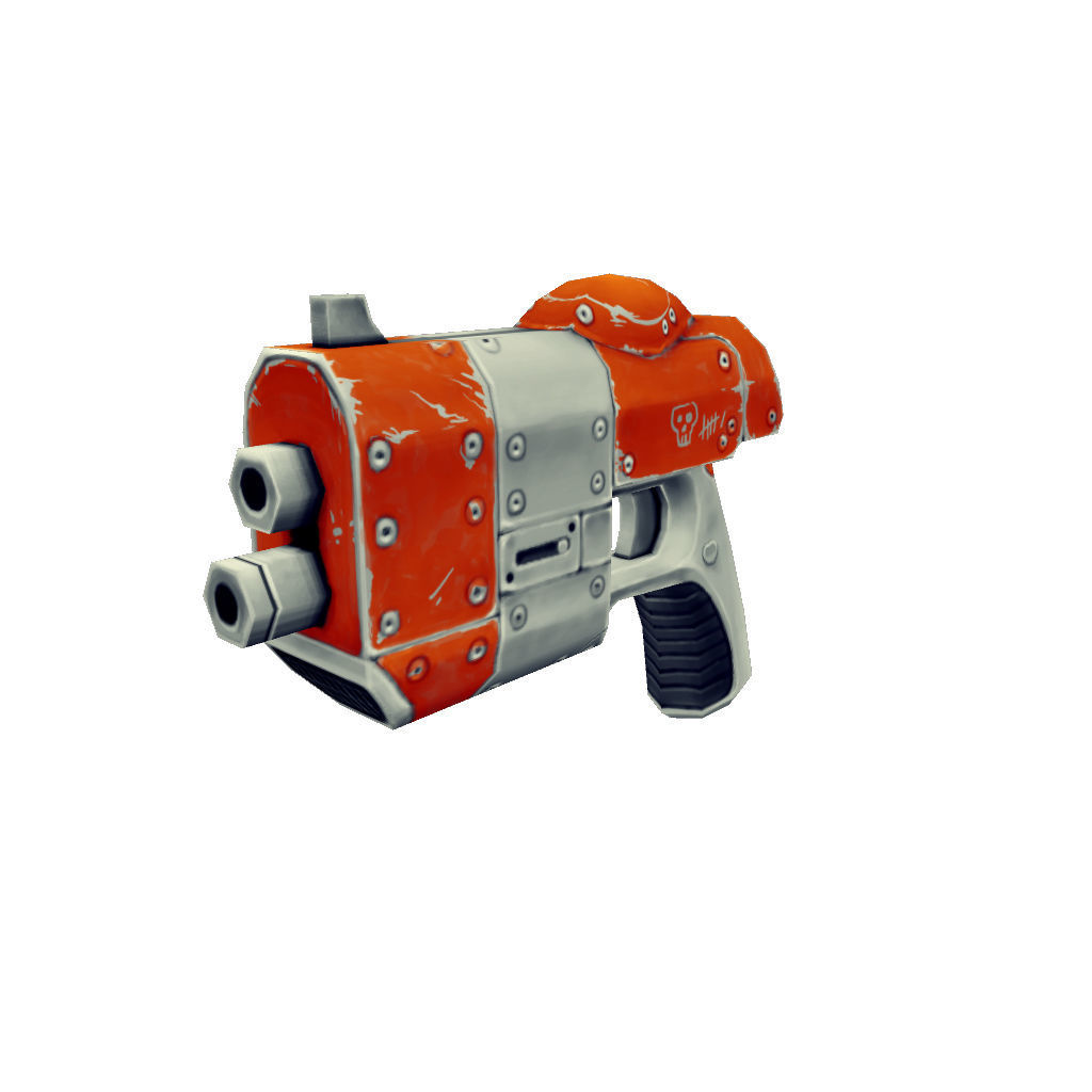 Gun Set 01  - Low Poly Hand Painted Low-poly 3D model_10