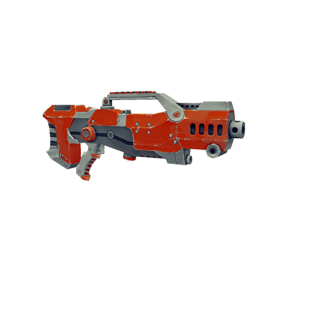 Gun Set 01  - Low Poly Hand Painted Low-poly 3D model_50