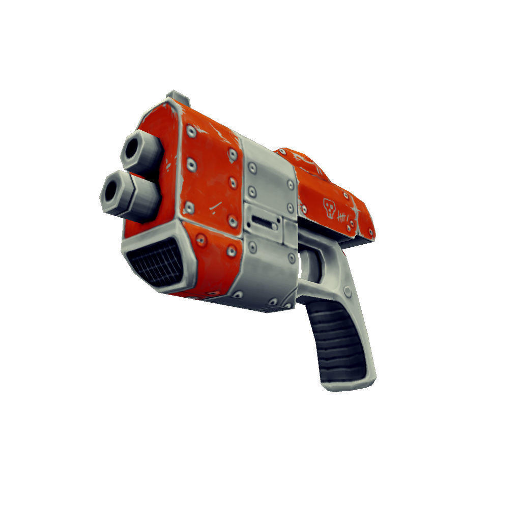 Gun Set 01  - Low Poly Hand Painted Low-poly 3D model_13