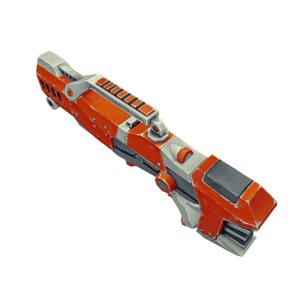 Gun Set 01  - Low Poly Hand Painted Low-poly 3D model_33