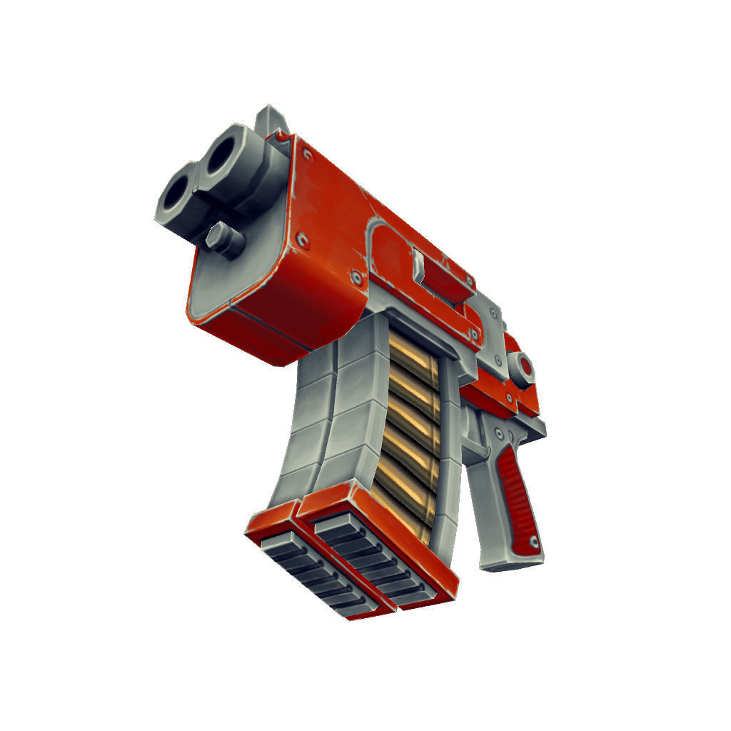 Gun Set 01  - Low Poly Hand Painted Low-poly 3D model_39