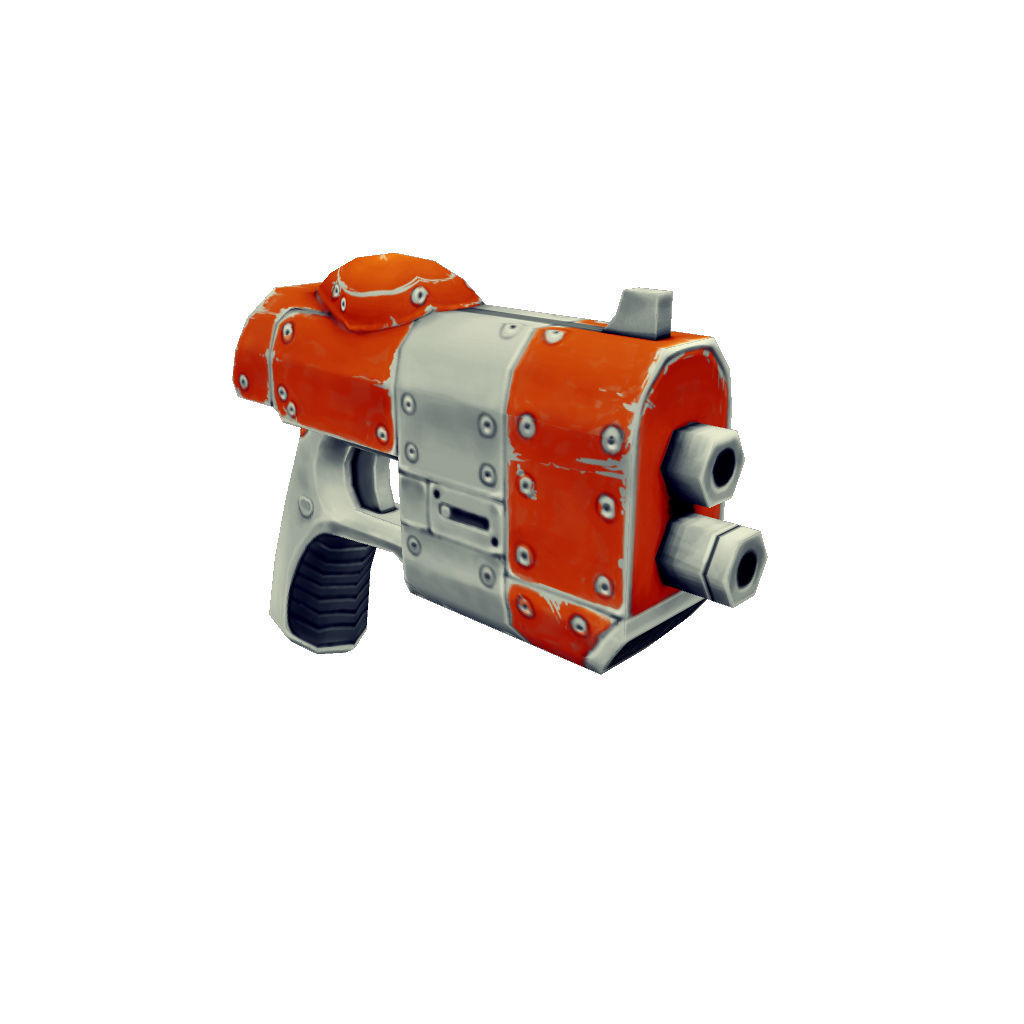 Gun Set 01  - Low Poly Hand Painted Low-poly 3D model_15
