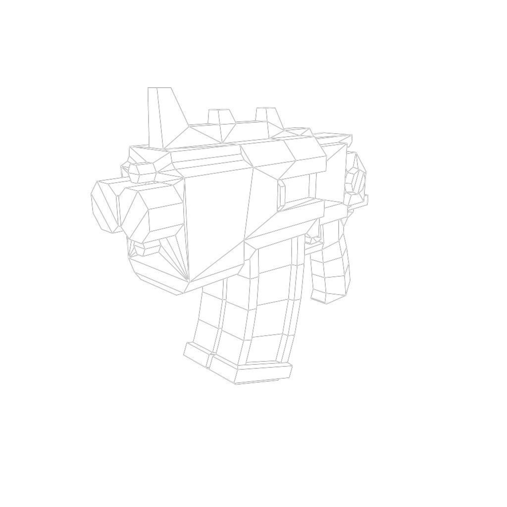 Gun Set 01  - Low Poly Hand Painted Low-poly 3D model_37