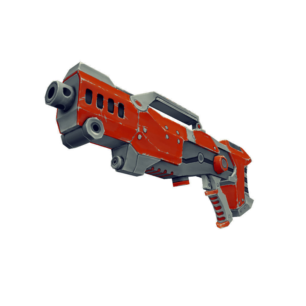 Gun Set 01  - Low Poly Hand Painted Low-poly 3D model_32