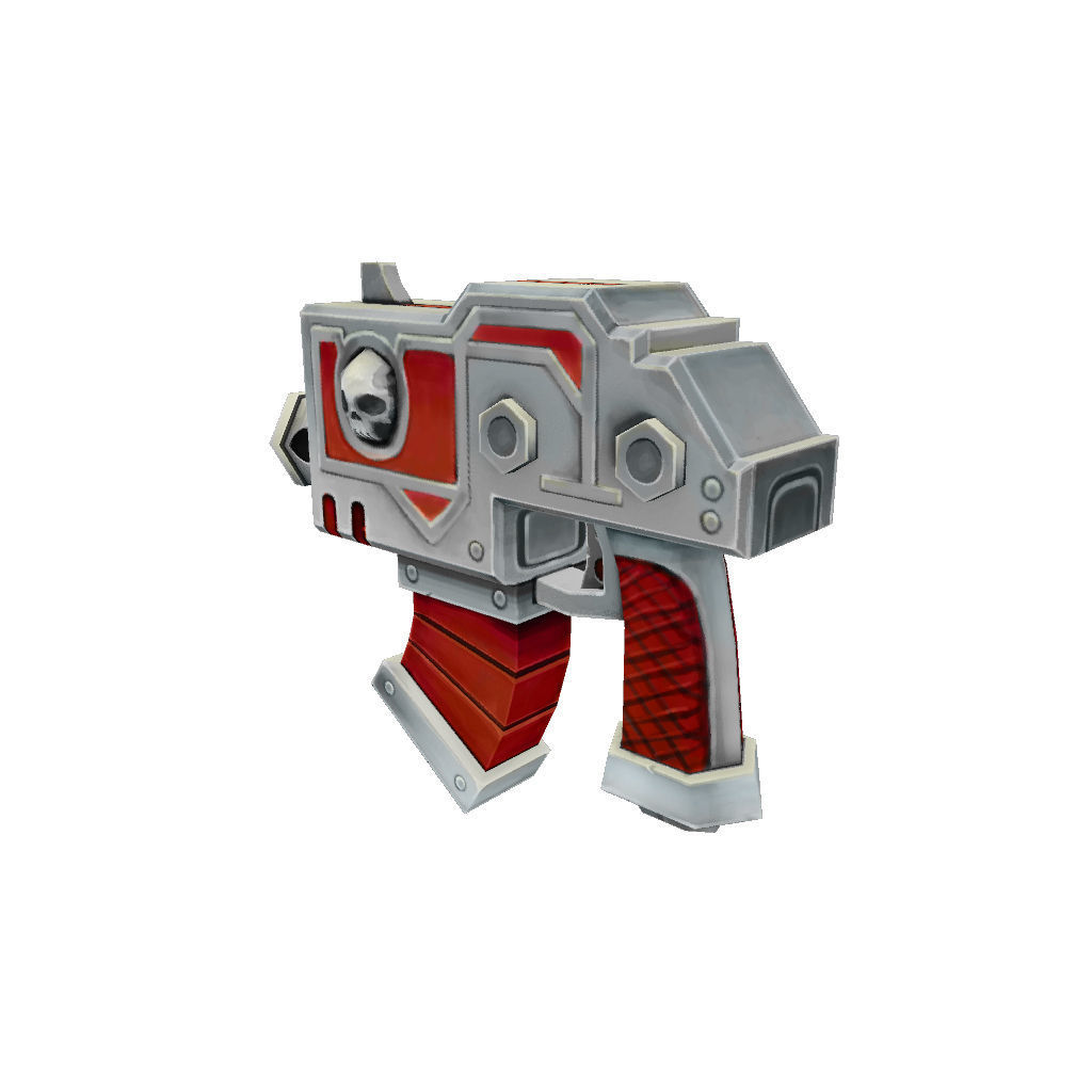 Gun Set 01  - Low Poly Hand Painted Low-poly 3D model_6