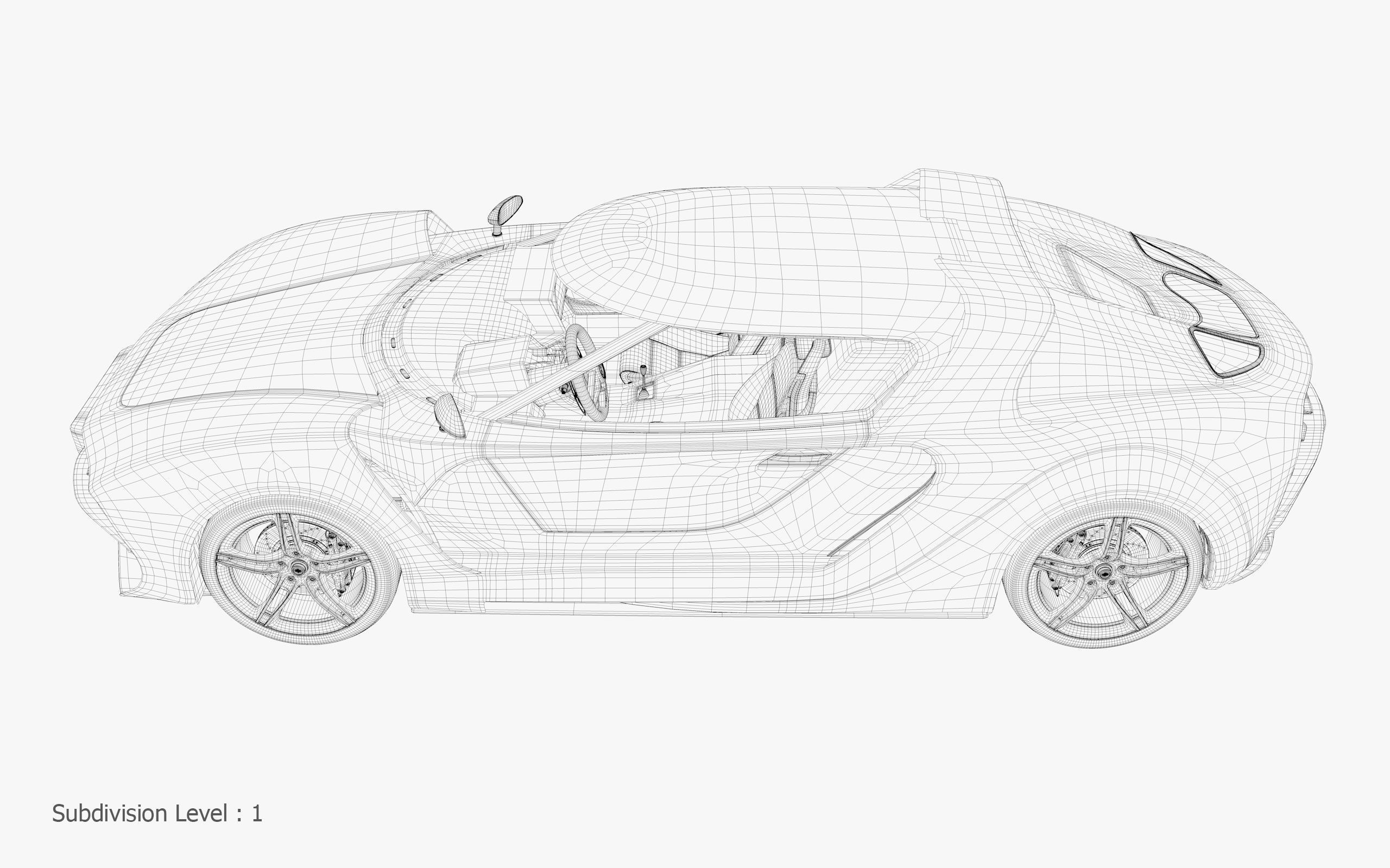 3D Concept Car and Chassis 3D model_36