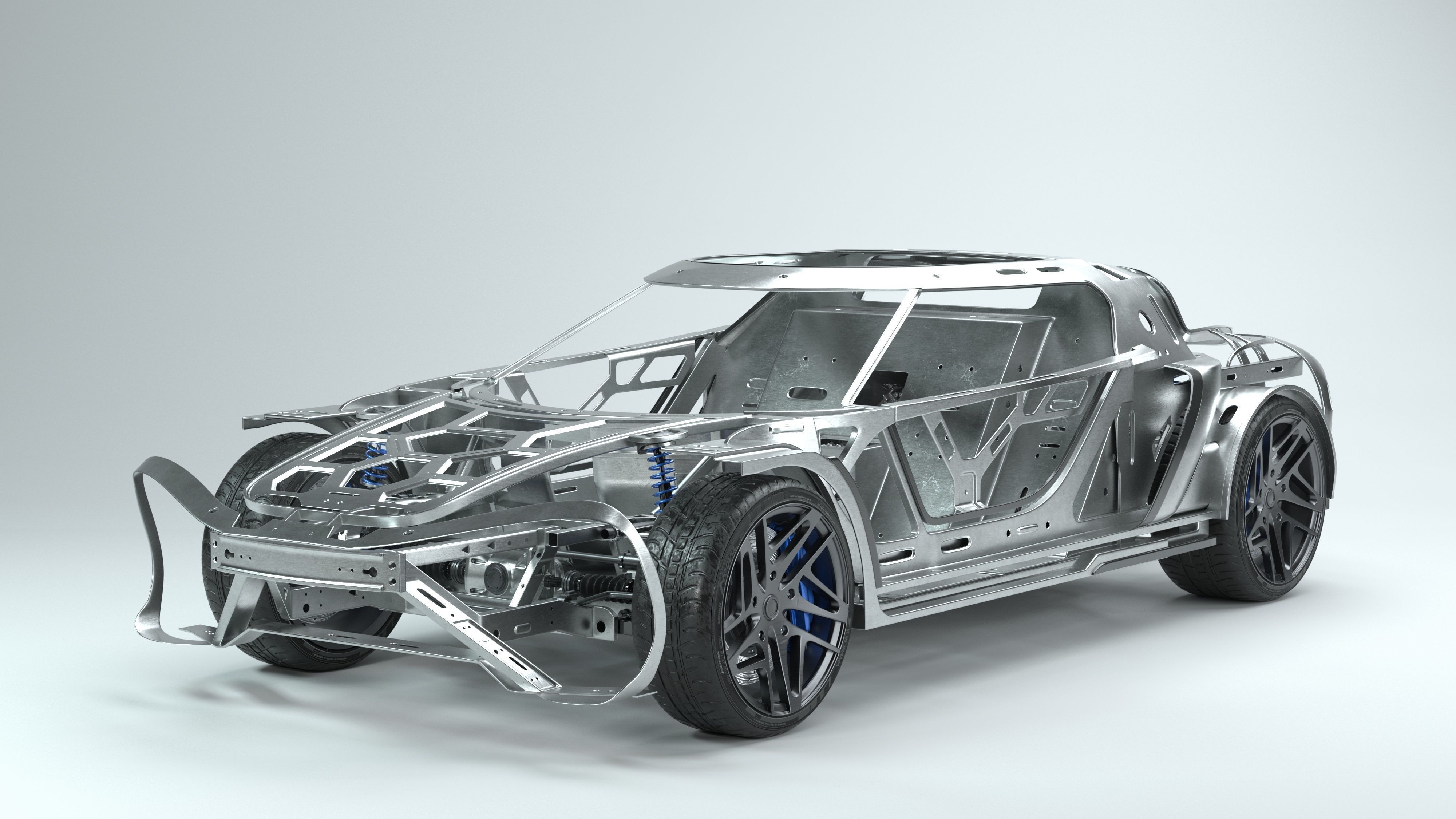 3D Concept Car and Chassis 3D model_31
