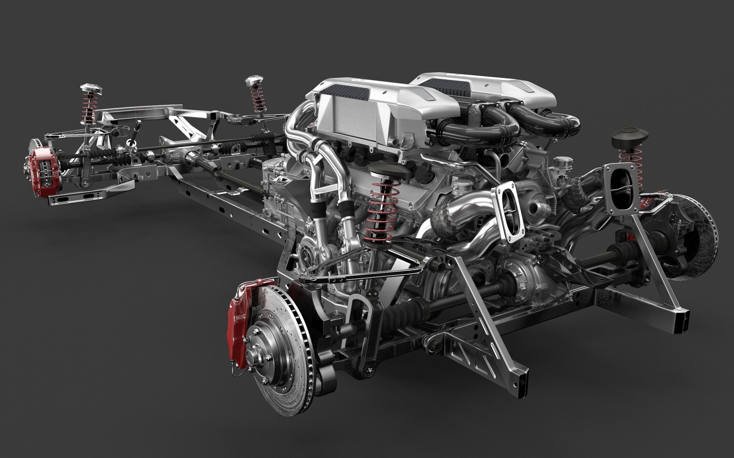 3D Concept Car and Chassis 3D model_20