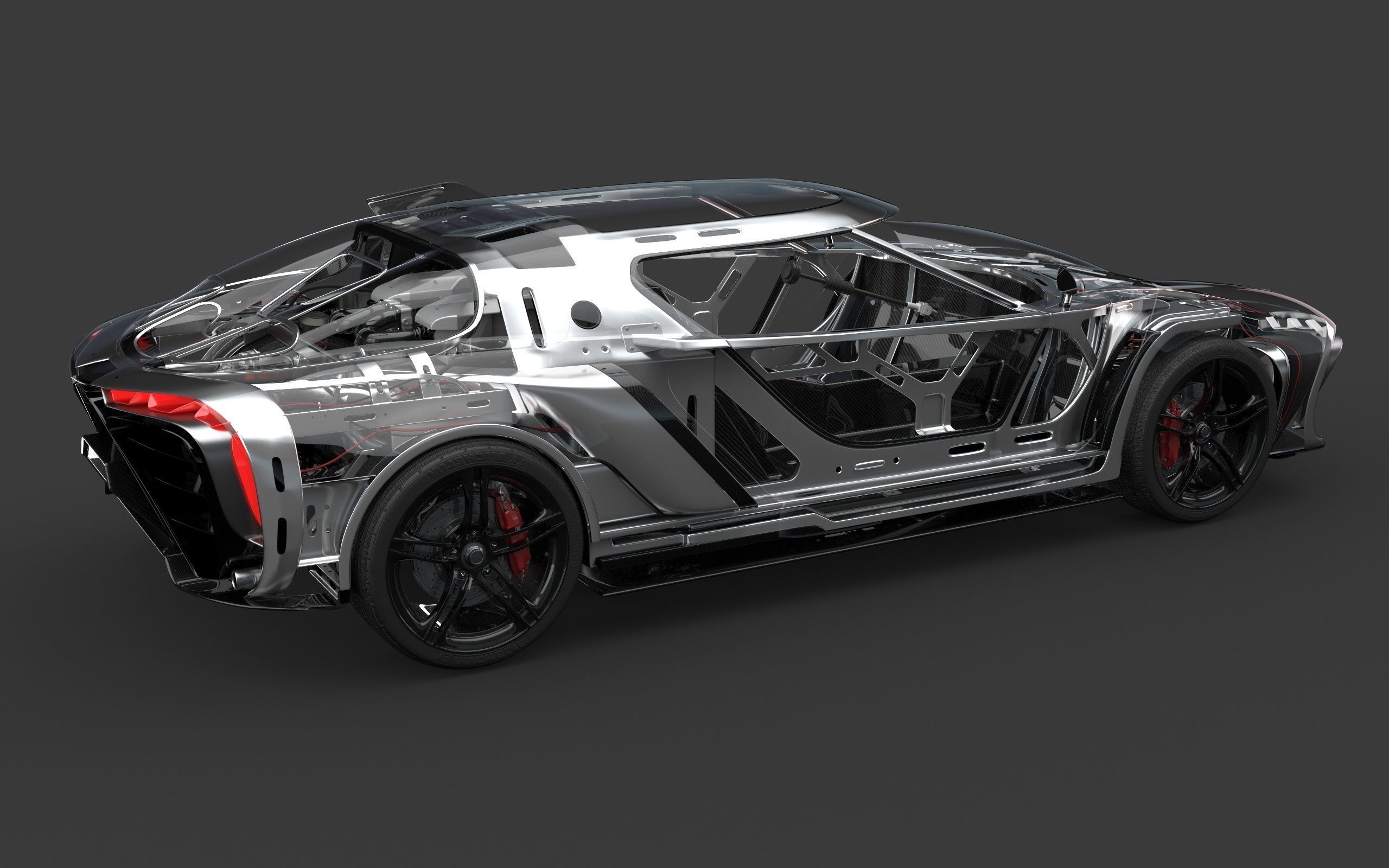 3D Concept Car and Chassis 3D model_22