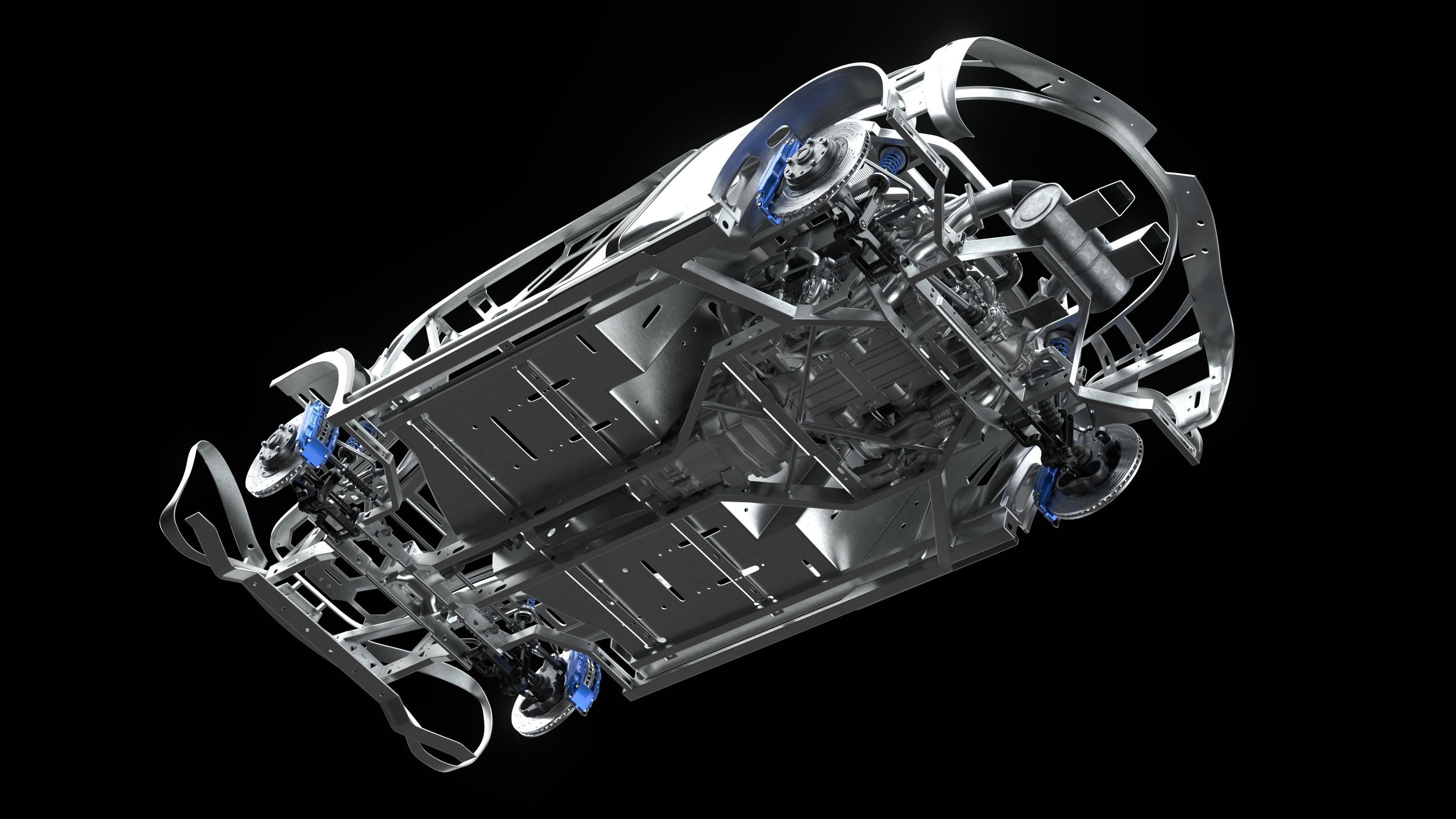 3D Concept Car and Chassis 3D model_8