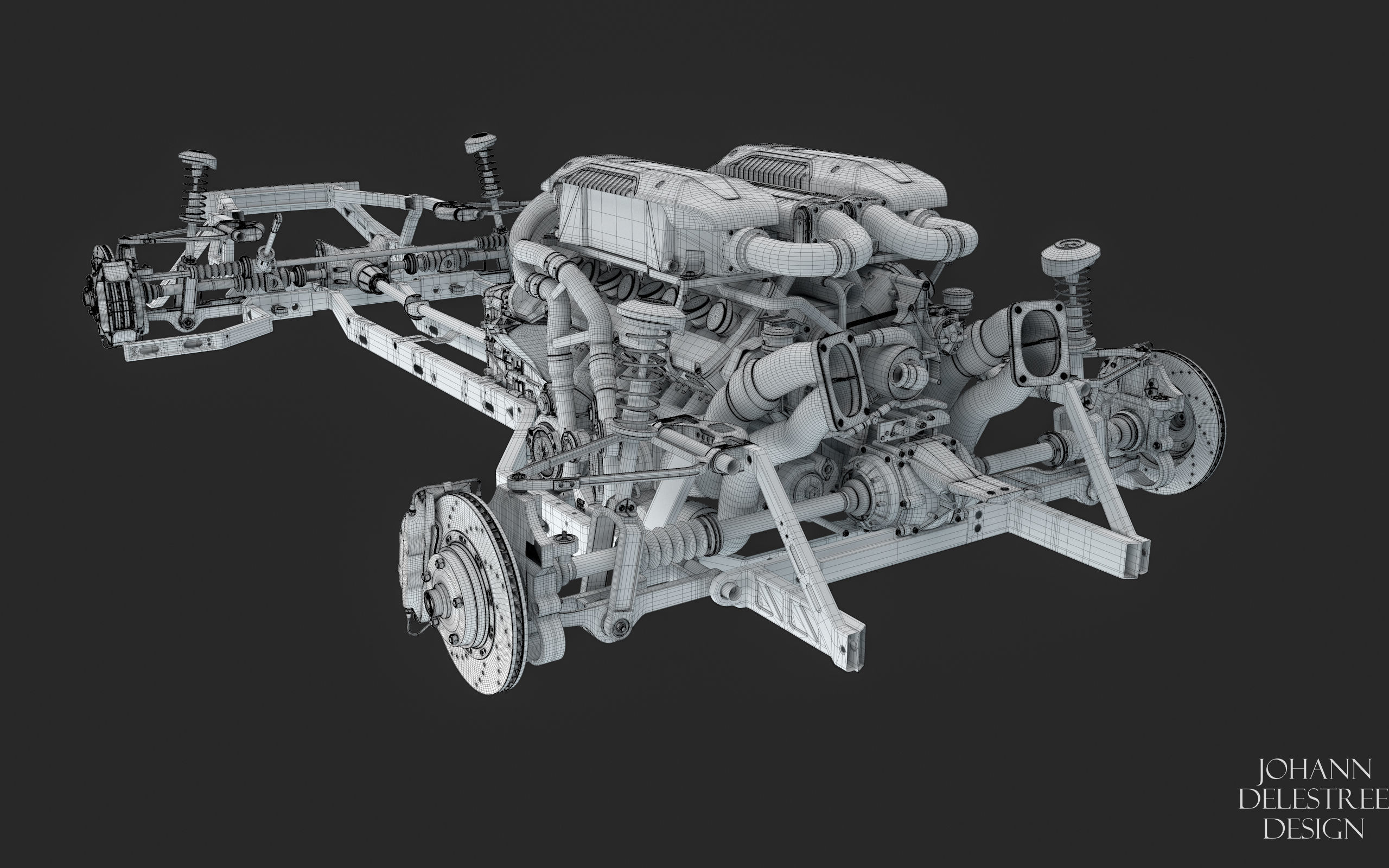 3D Concept Car and Chassis 3D model_47