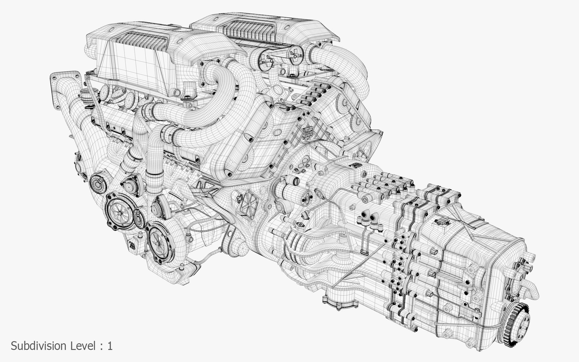 3D Concept Car and Chassis 3D model_43