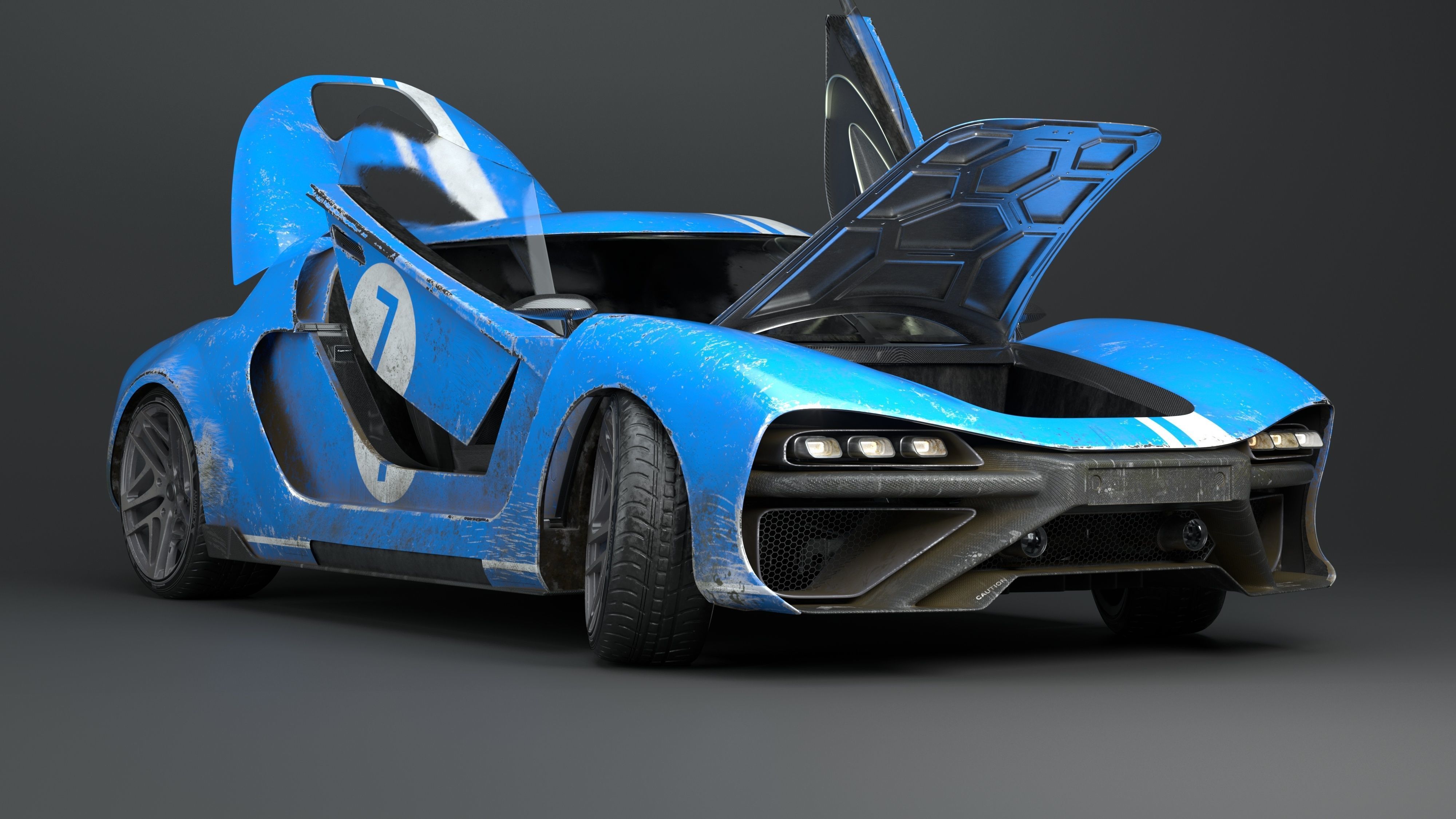 3D Concept Car and Chassis 3D model_56
