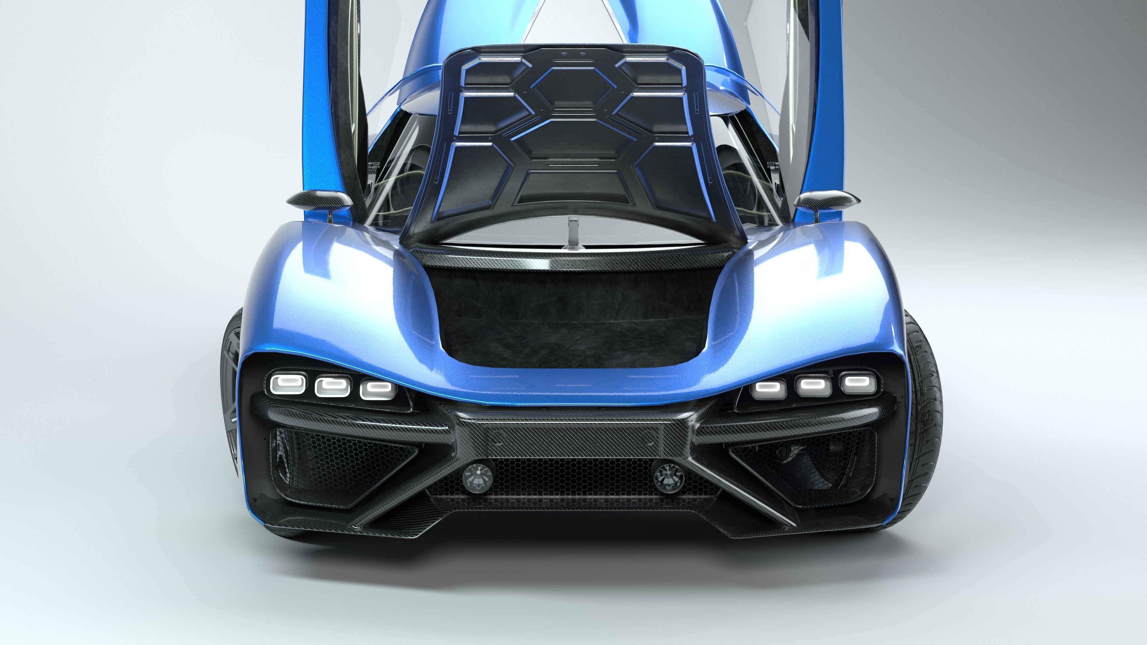3D Concept Car and Chassis 3D model_1