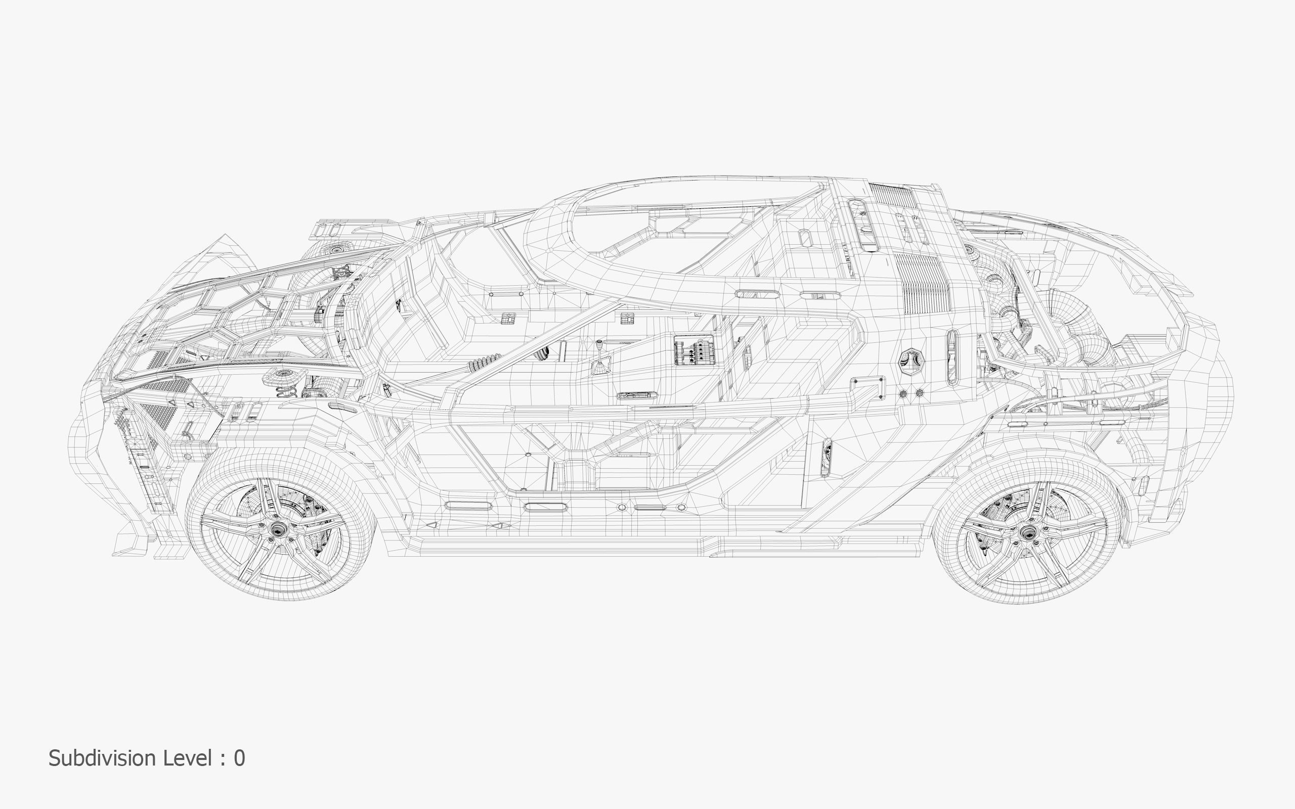 3D Concept Car and Chassis 3D model_40
