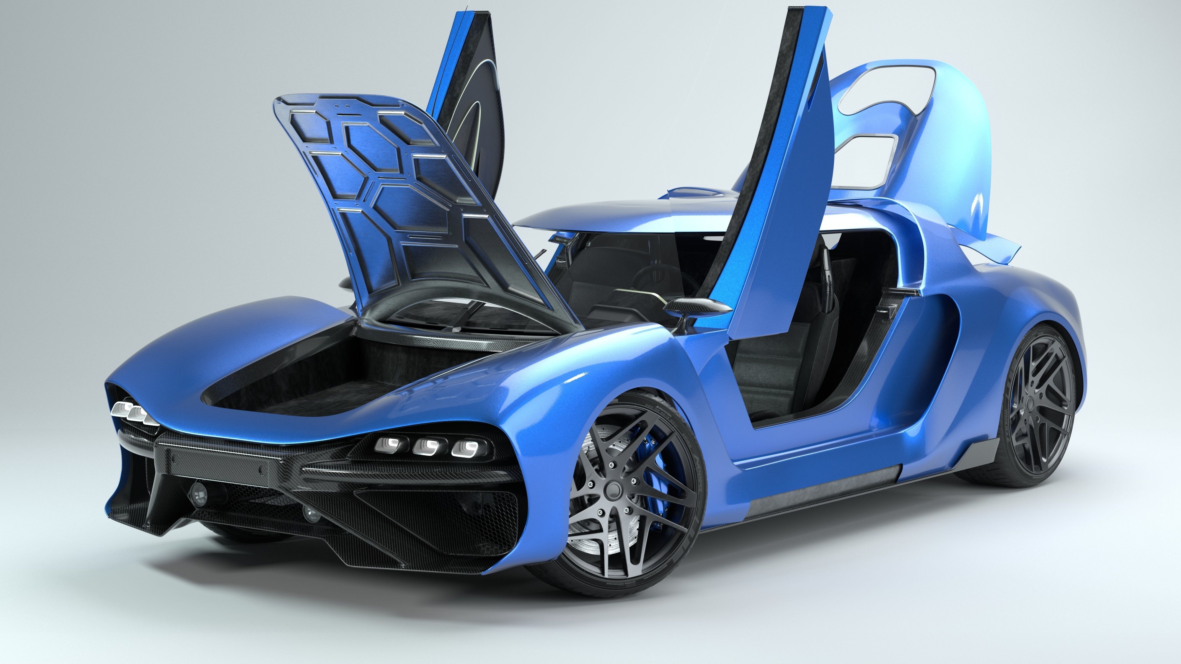 3D Concept Car and Chassis 3D model_5