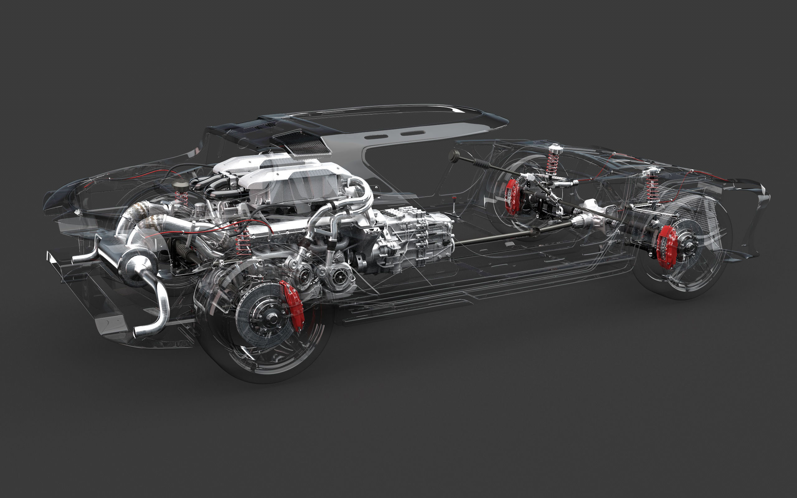 3D Concept Car and Chassis 3D model_21