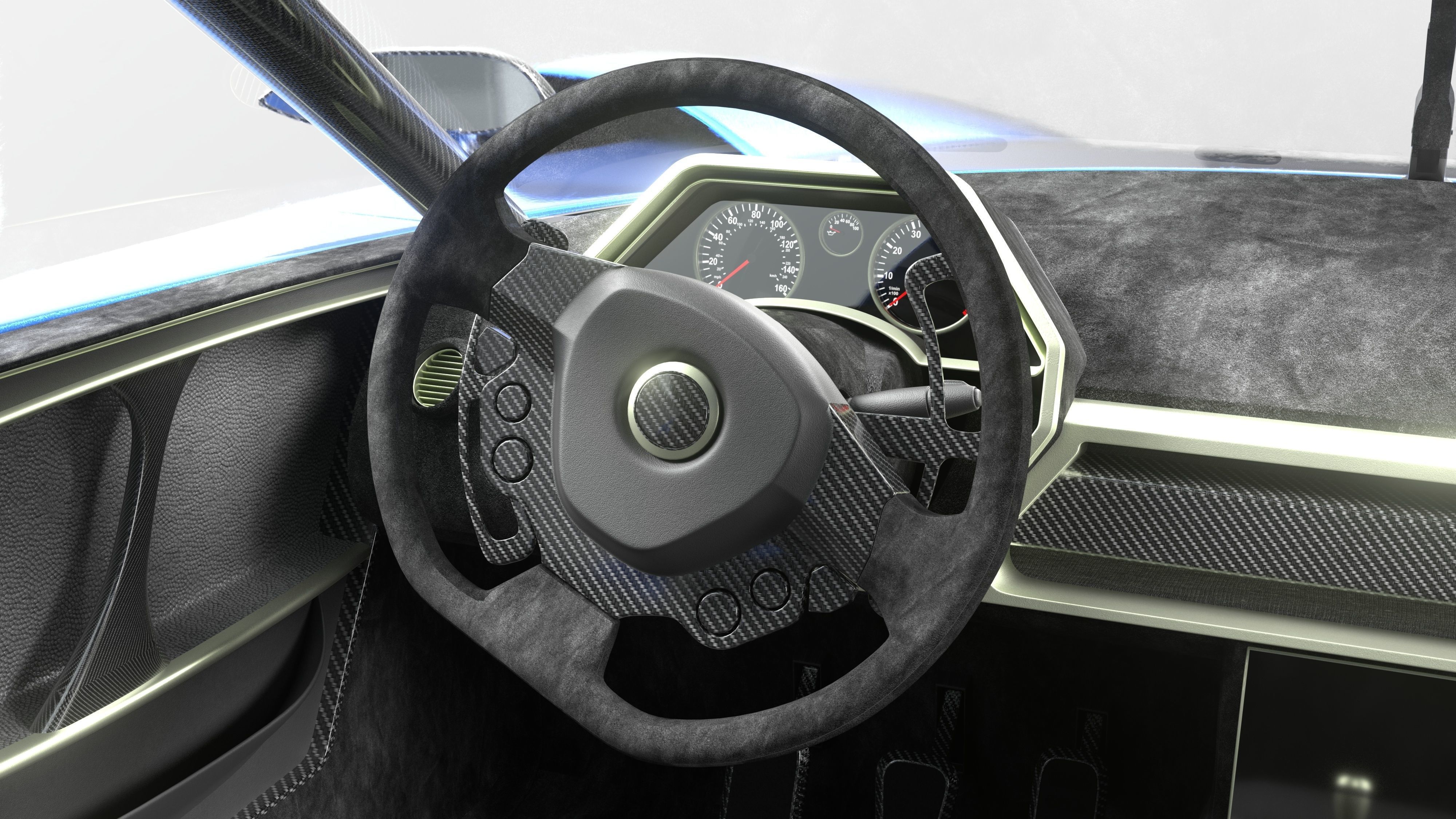 3D Concept Car and Chassis 3D model_14