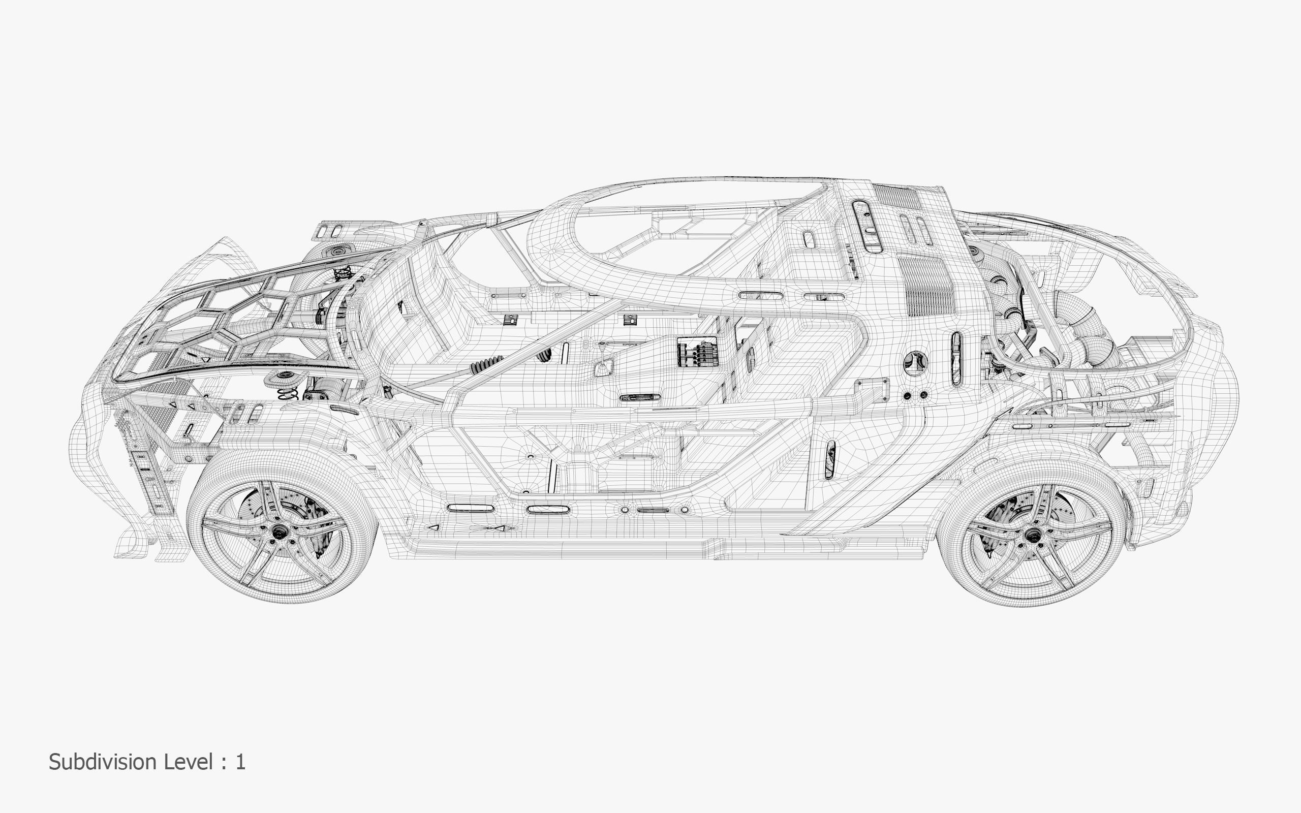 3D Concept Car and Chassis 3D model_41