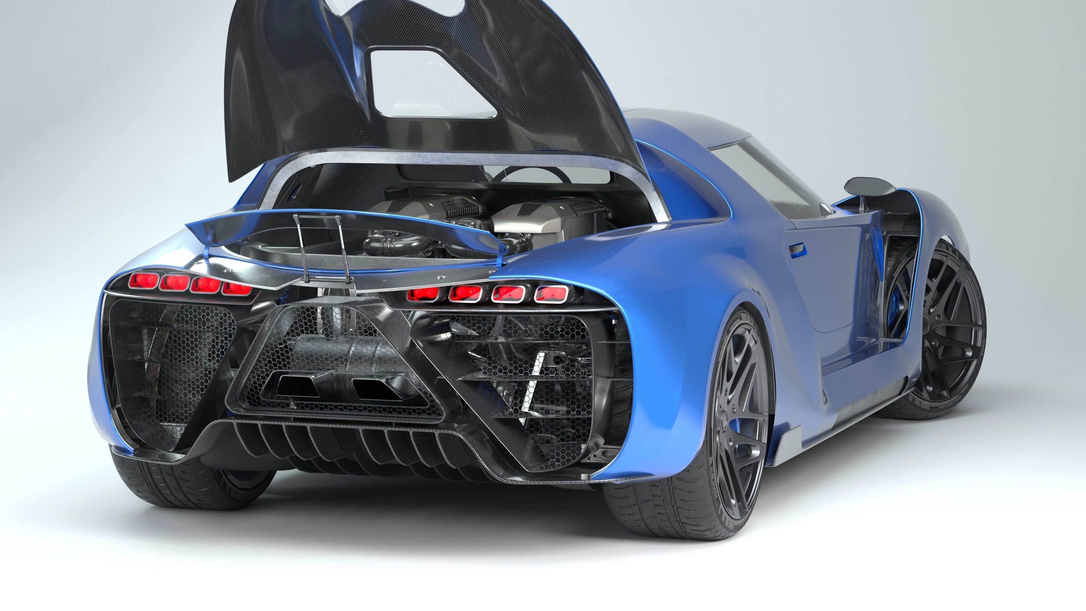 3D Concept Car and Chassis 3D model_12