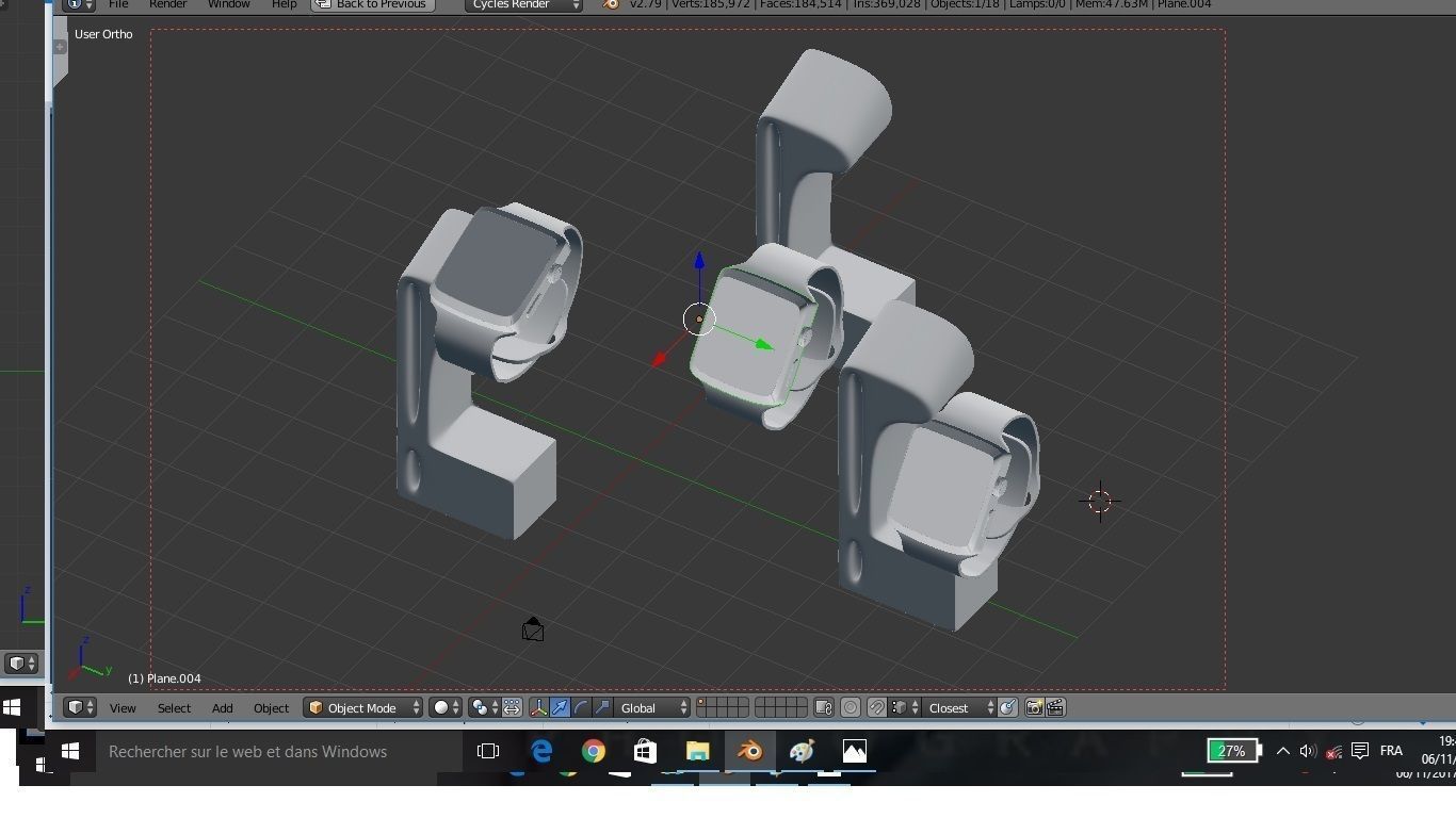 Apple Watch 3D model Low-poly 3D model_6