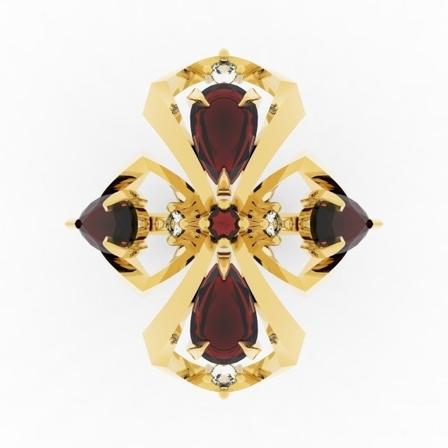 Modern butterfly jewelry ring 3D print model_2