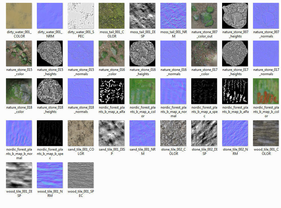 mossy stones bundle 001 Low-poly 3D model_8