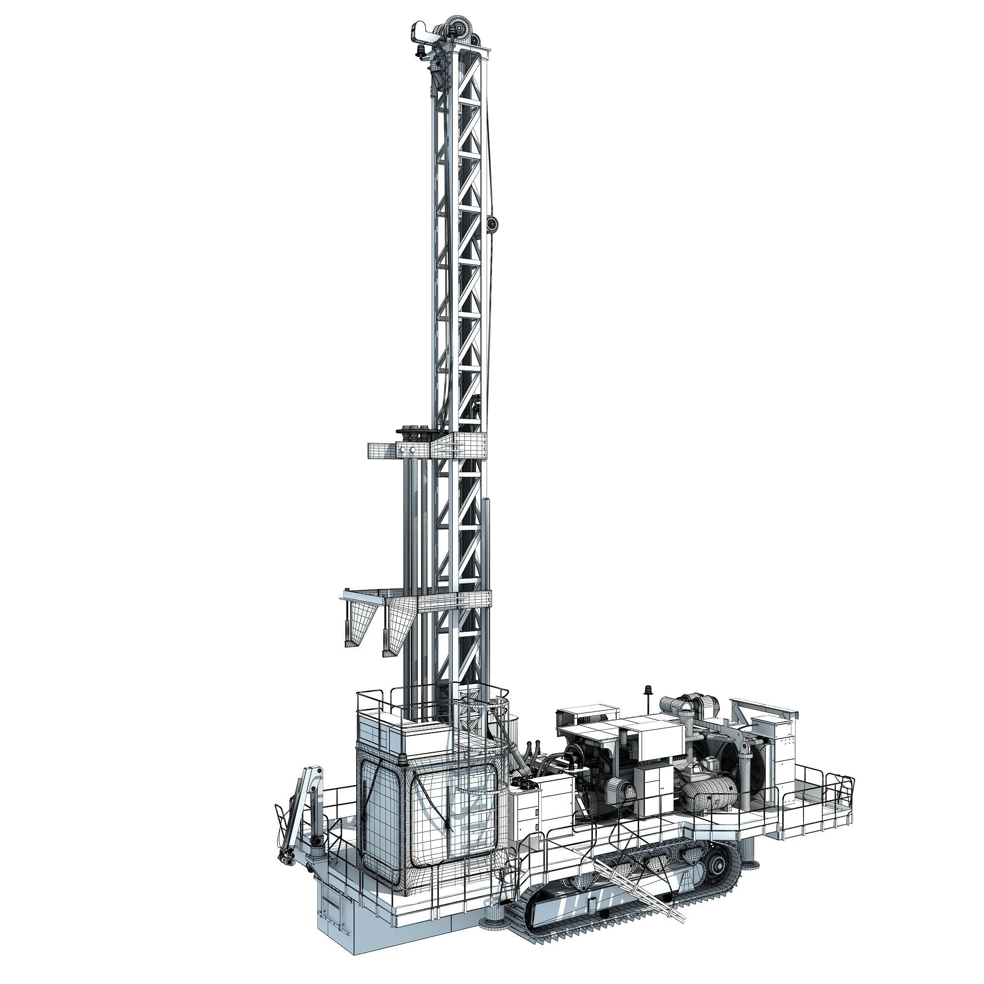 Rotary Drilling Rig 3D model_23