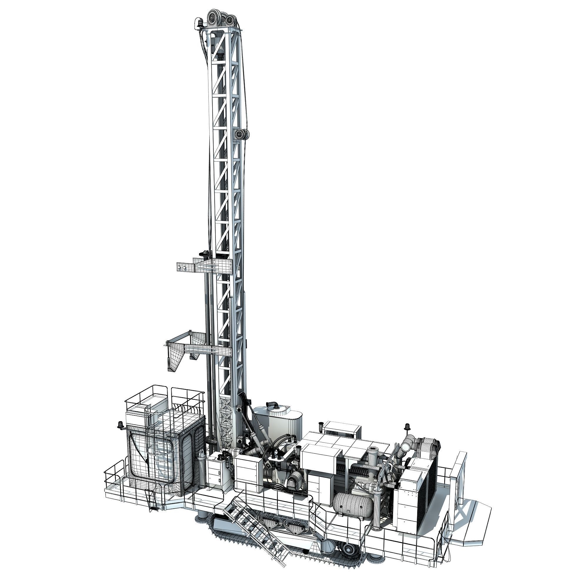 Rotary Drilling Rig 3D model_24