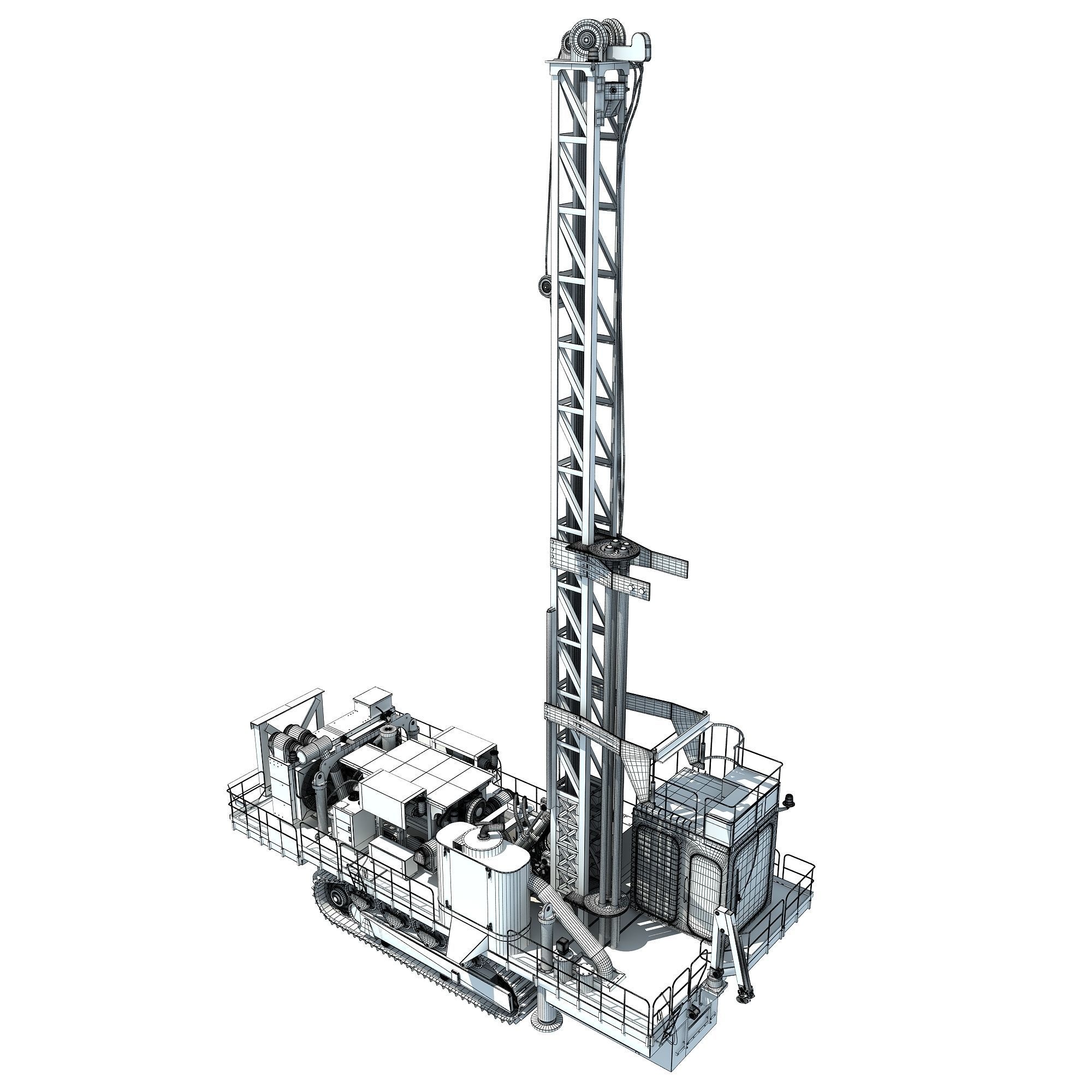 Rotary Drilling Rig 3D model_21