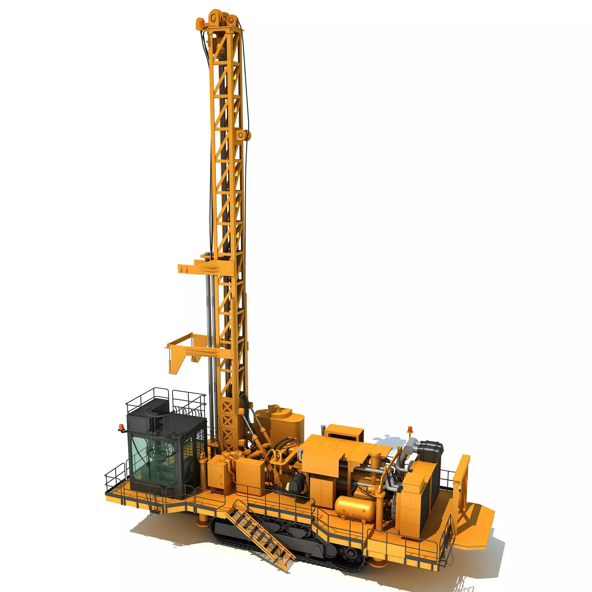 Rotary Drilling Rig 3D model_0