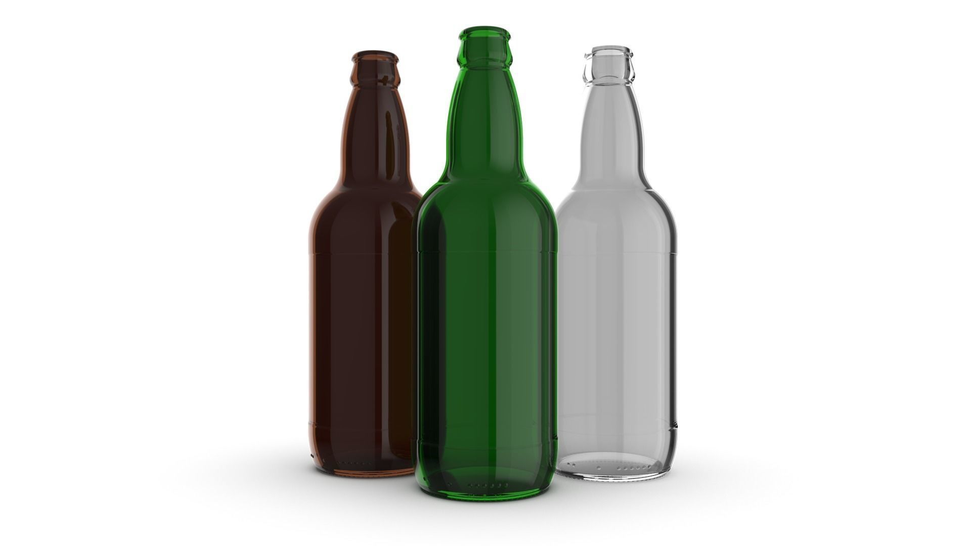 Beer bottle 3D print model_2