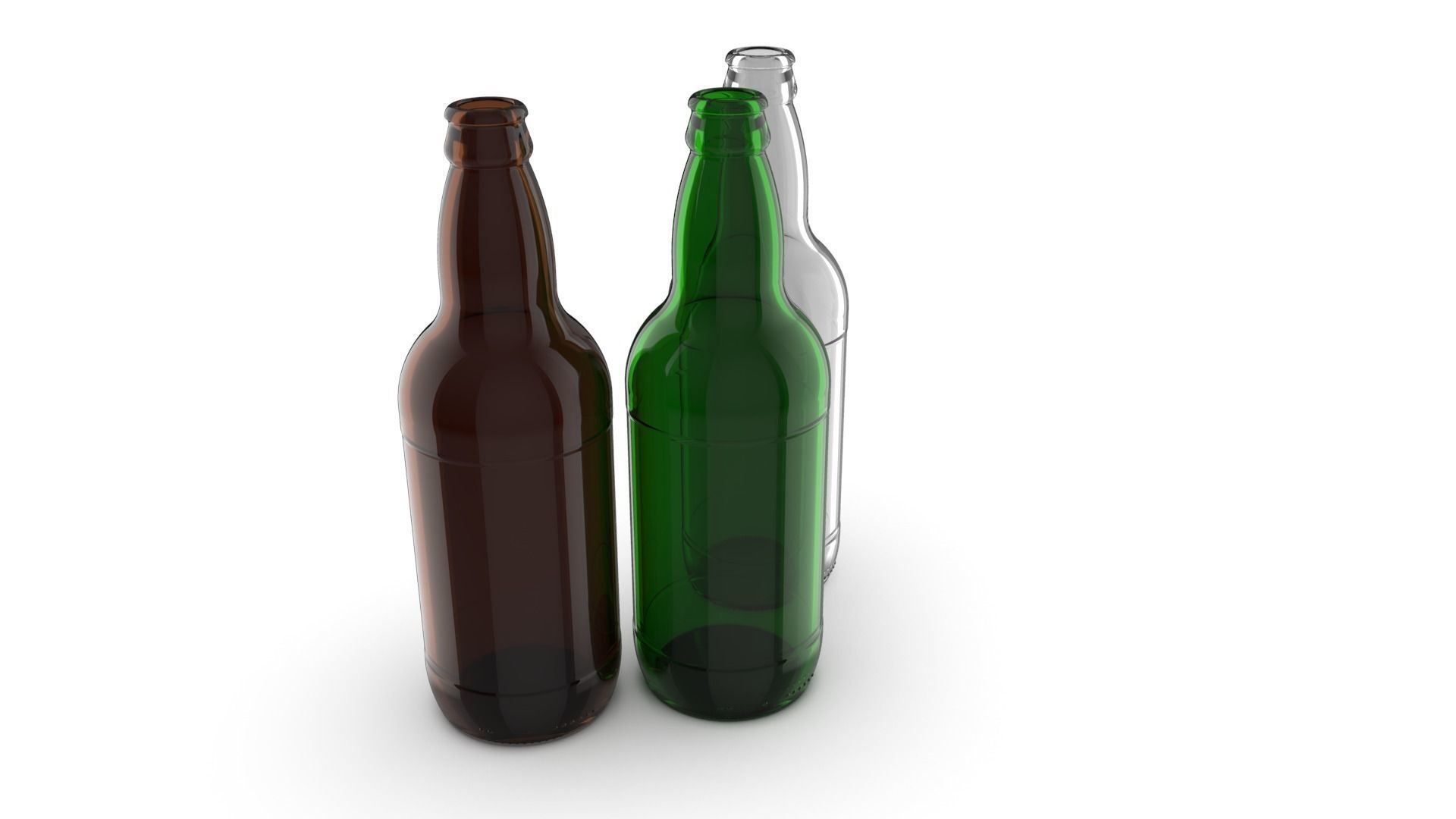 Beer bottle 3D print model_3