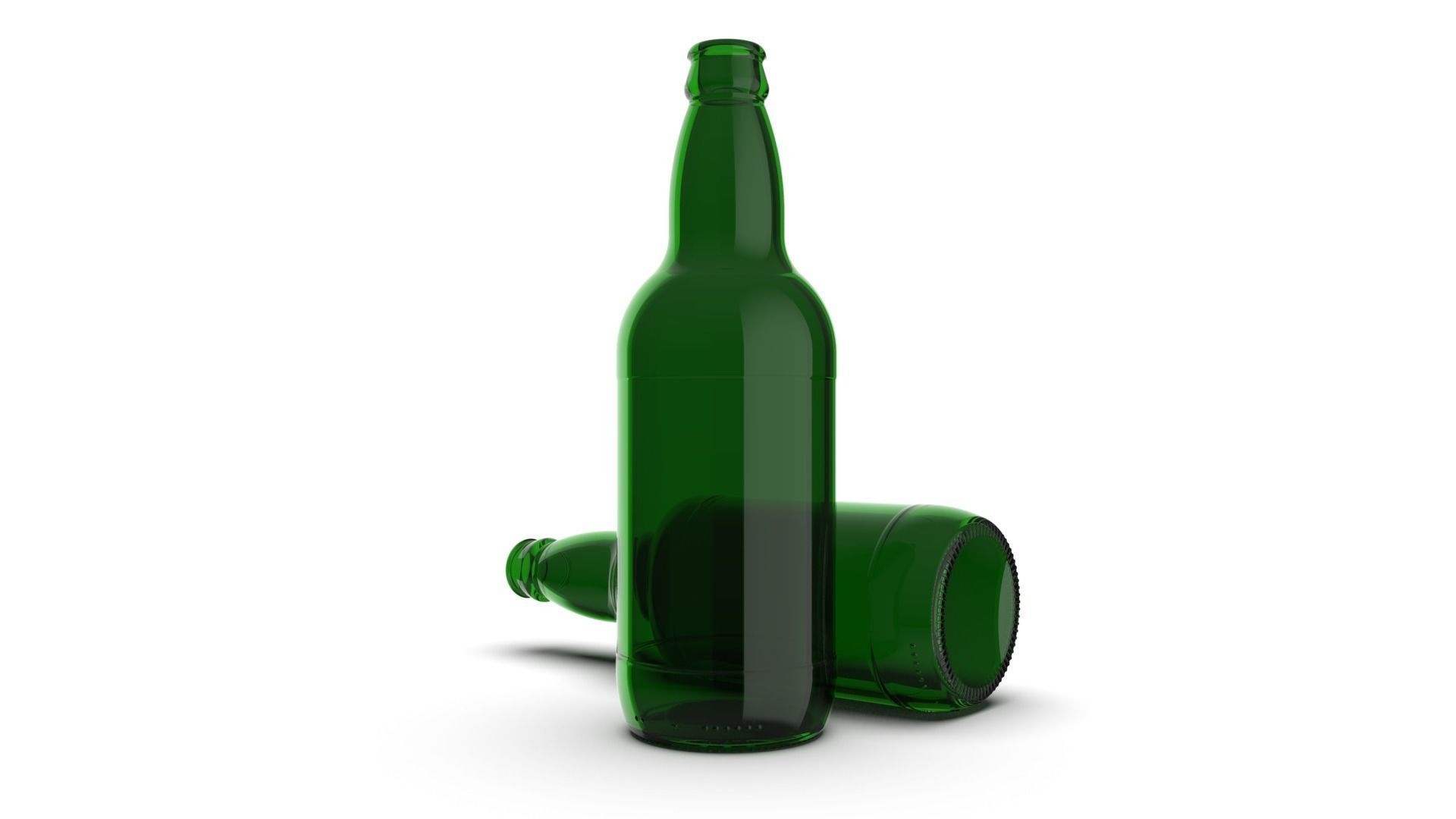 Beer bottle 3D print model_0
