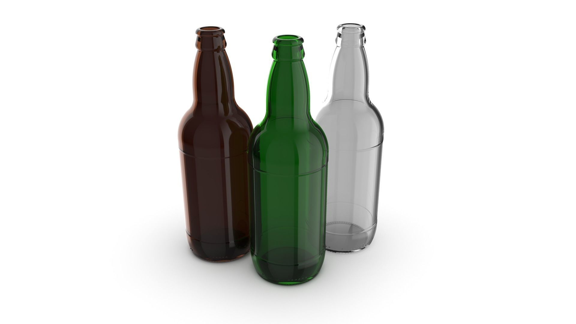 Beer bottle 3D print model_5