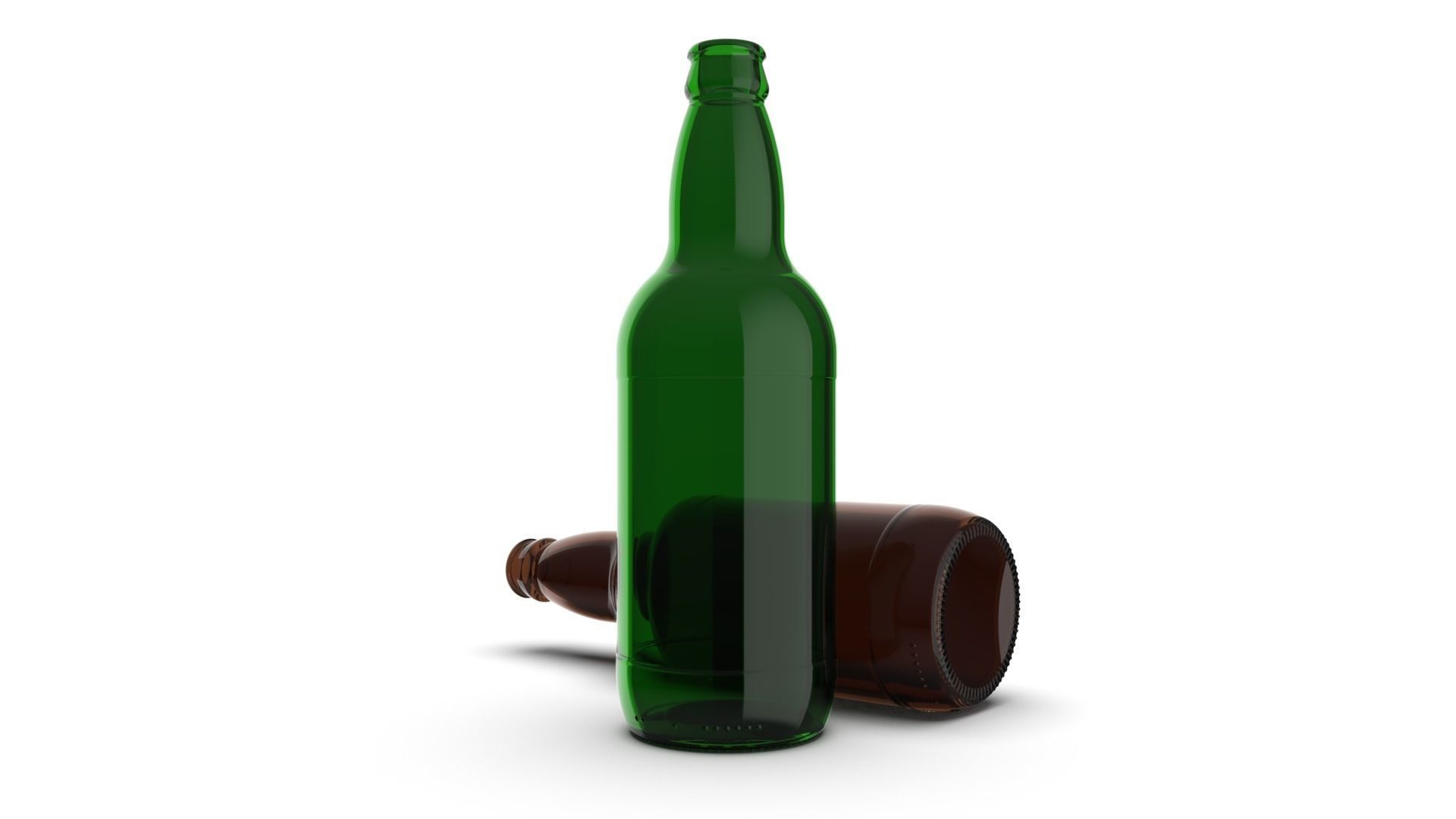 Beer bottle 3D print model_6
