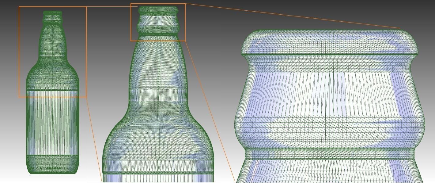 Beer bottle 3D print model_4