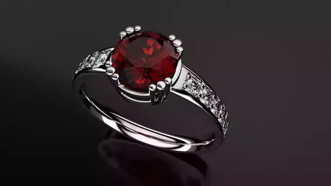 7MM ruby ring