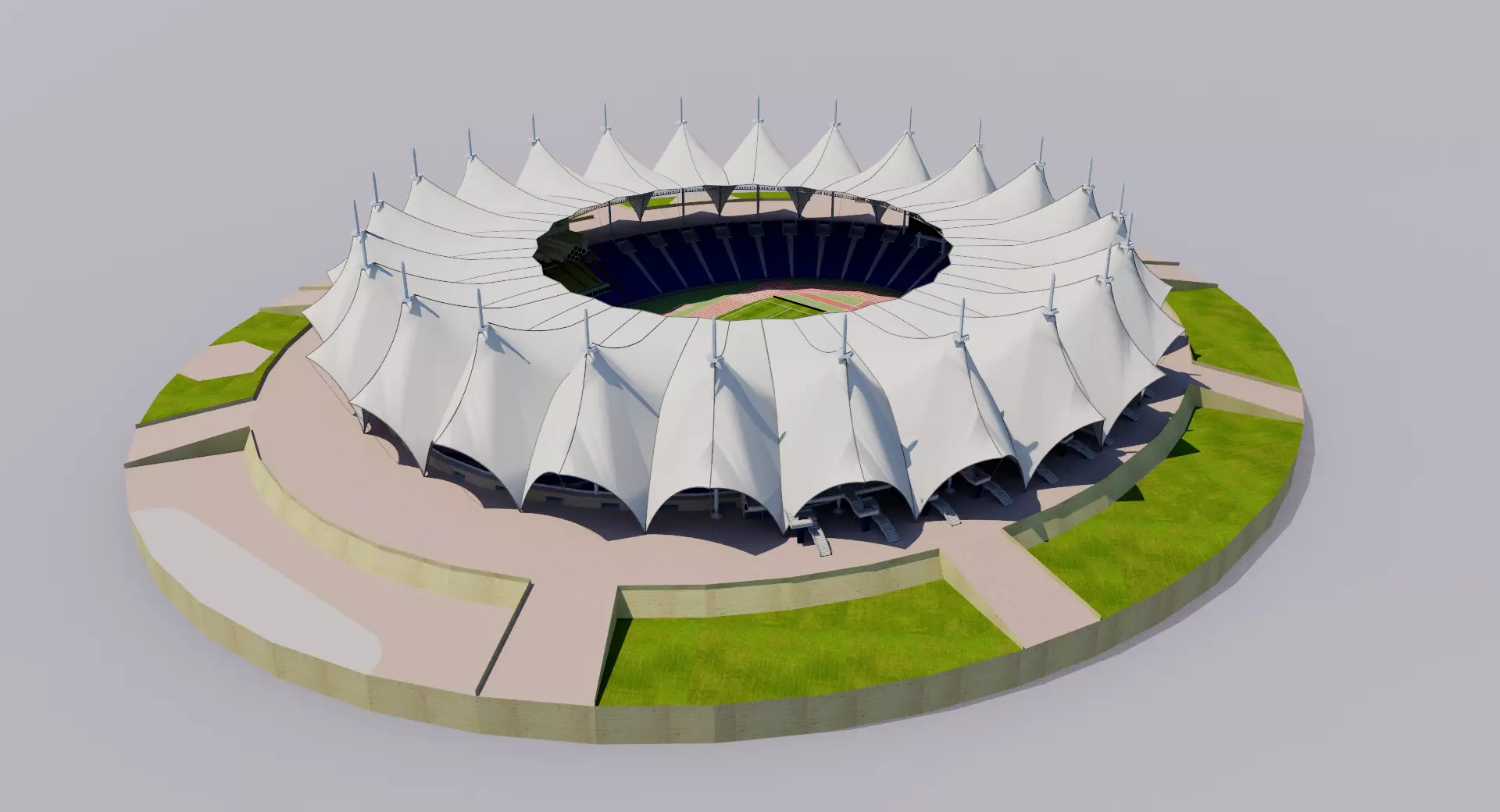 King Fahd International Stadium - Riyadh  Saudi Arabia 3D model_0