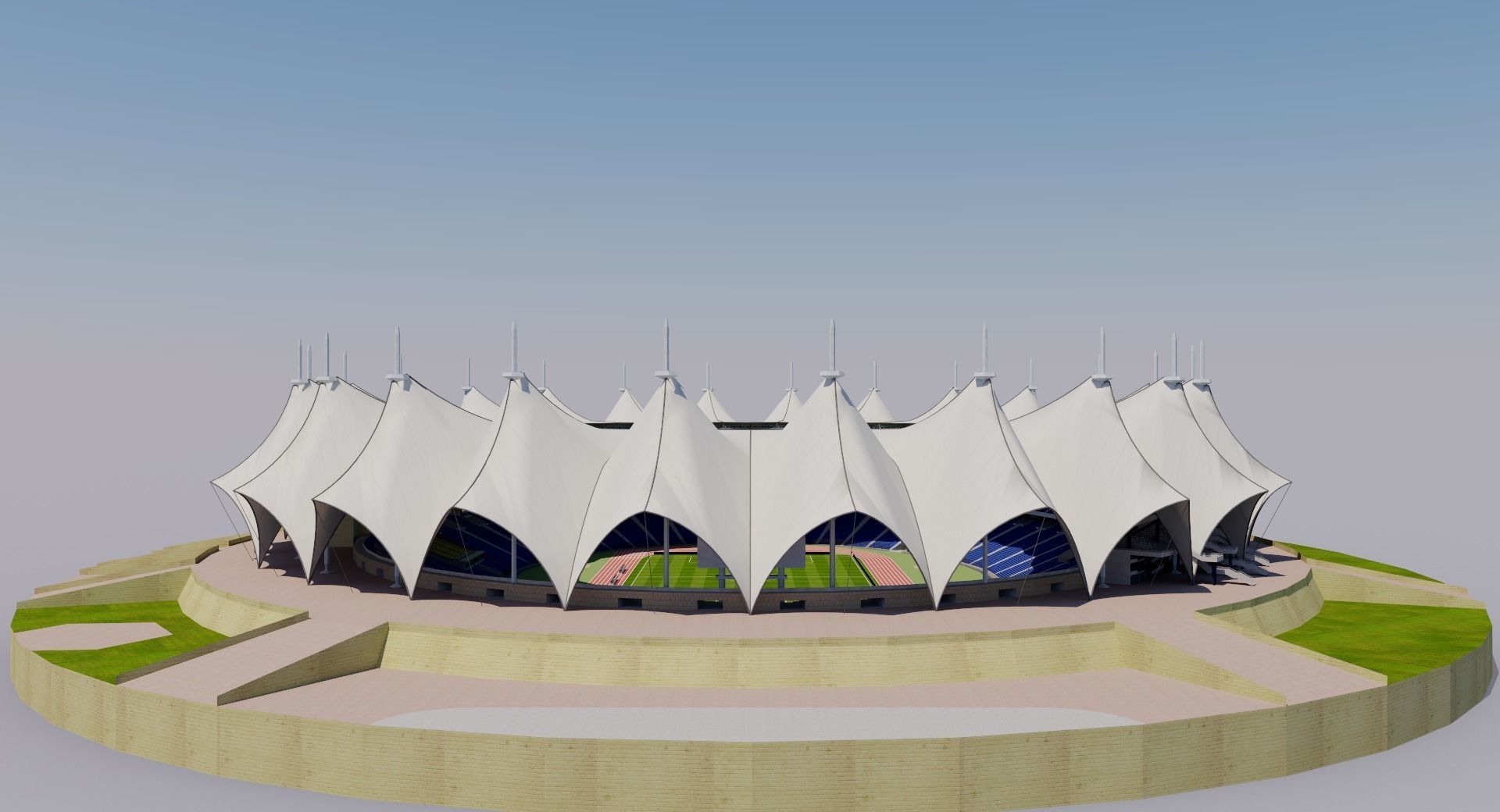 King Fahd International Stadium - Riyadh  Saudi Arabia 3D model_4